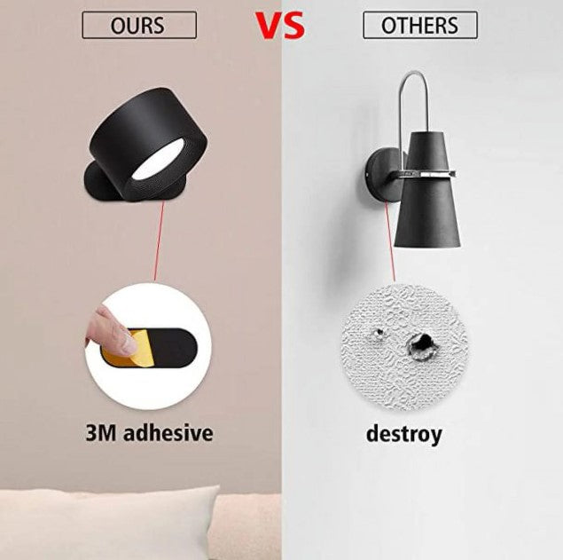 Lampe de mur LED sans fil rechargeable à gradation moderne (prix détail)