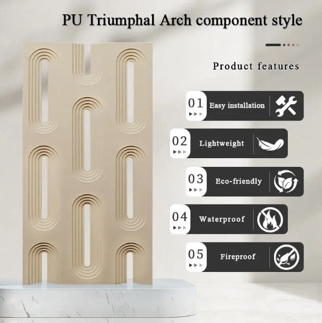 Panneau d'arc de triomphe en polyuréthane d'intérieur et d'extérieur (prix détail)