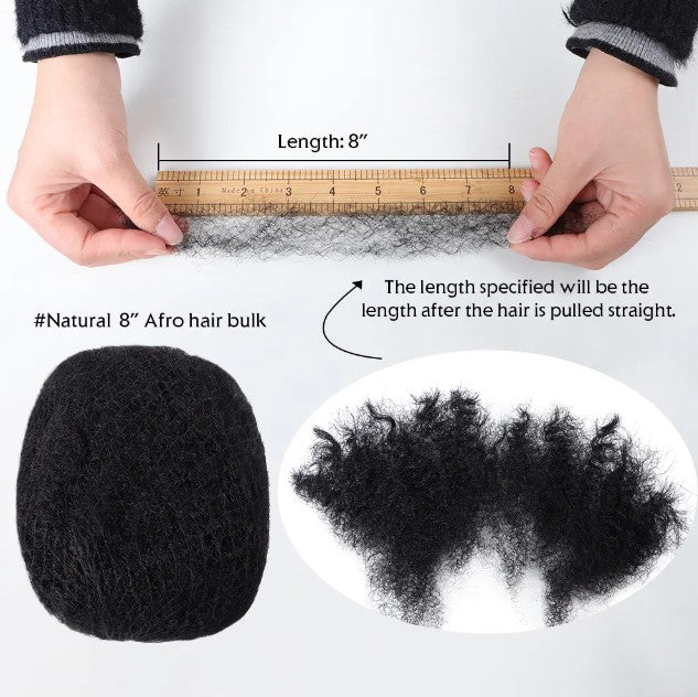 Mèches Afro naturelles kinky vrac tressage twist ou extensions Dreadlocks (prix détail)