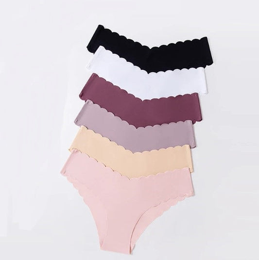 Caleçon sans trace taille basse femmes glace soie sans couture forme de V (prix de gros)