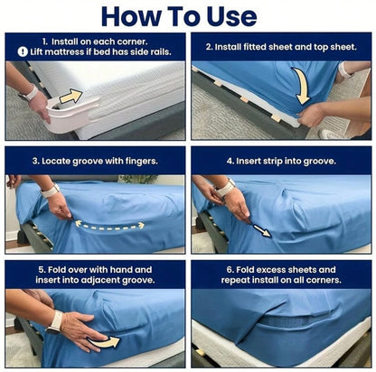 Pinces robustes antidérapantes draps d'angle de lit 1 ensemble de 4 pièces (prix de gros)