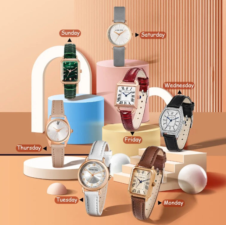 Coffret de Montre pour Femme avec Jours de la Semaine (prix détail)