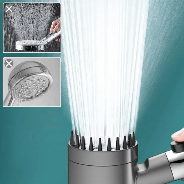 Pomme de douche filtrée haute pression à 3 jets avec filtres adoucisseurs (prix détail)