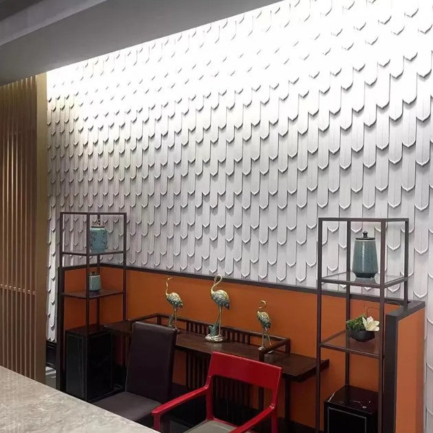 Panneau forme de plumes en polyuréthane d'intérieur et d'extérieur (prix détail)
