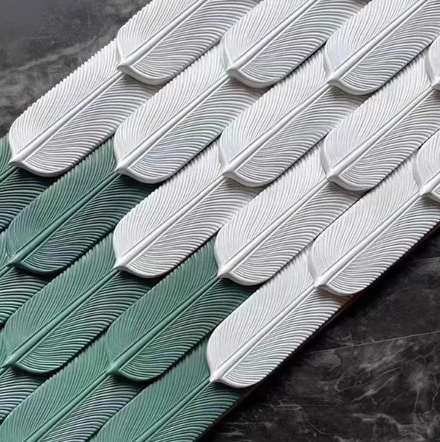 Panneau forme de plumes en polyuréthane d'intérieur et d'extérieur (prix détail)