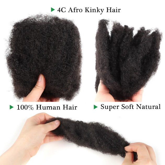 Mèches Afro naturelles kinky vrac tressage twist ou extensions Dreadlocks (prix détail)