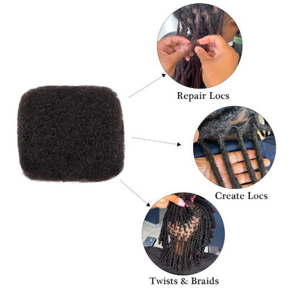 Mèches Afro naturelles kinky vrac tressage twist ou extensions Dreadlocks (prix détail)