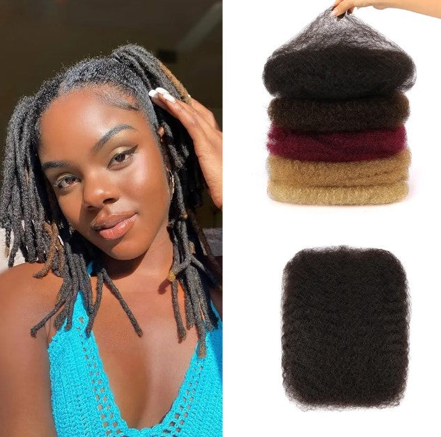 Mèches Afro naturelles kinky vrac tressage twist ou extensions Dreadlocks (prix détail)