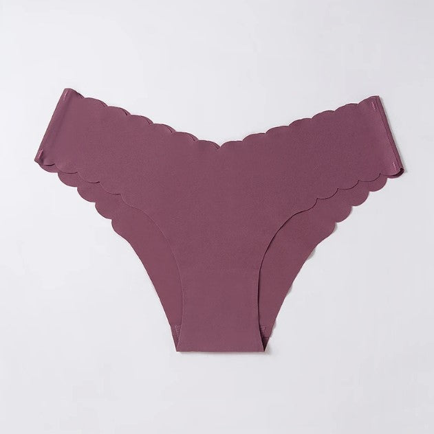 Caleçon sans trace taille basse femmes glace soie sans couture forme de V (prix de gros)