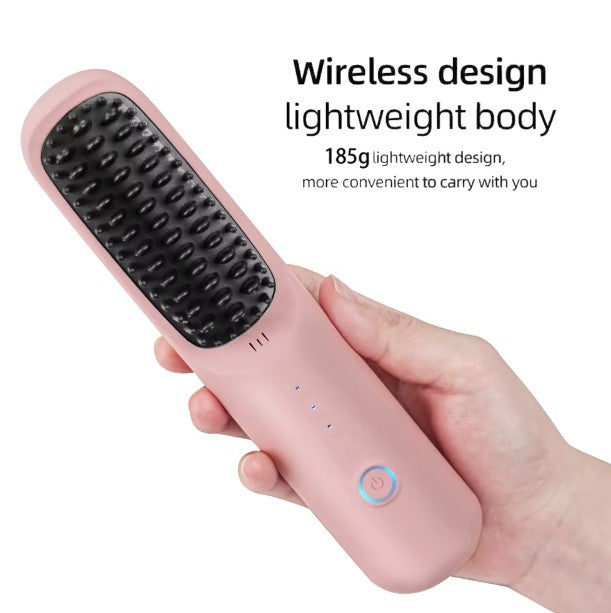 Lisseur brosse peigne de cheveux portable chaud fer plat sans fil (prix détail)