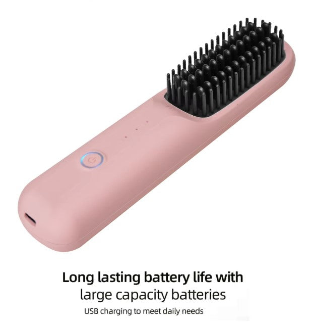 Lisseur brosse peigne de cheveux portable chaud fer plat sans fil (prix détail)