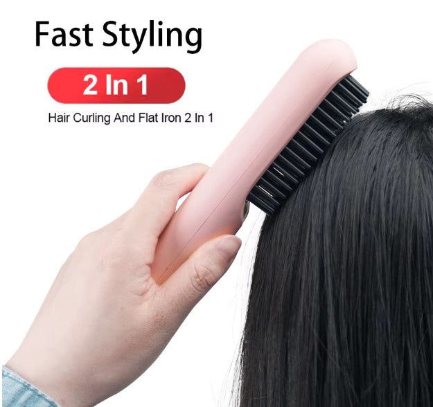 Lisseur brosse peigne de cheveux portable chaud fer plat sans fil (prix détail)