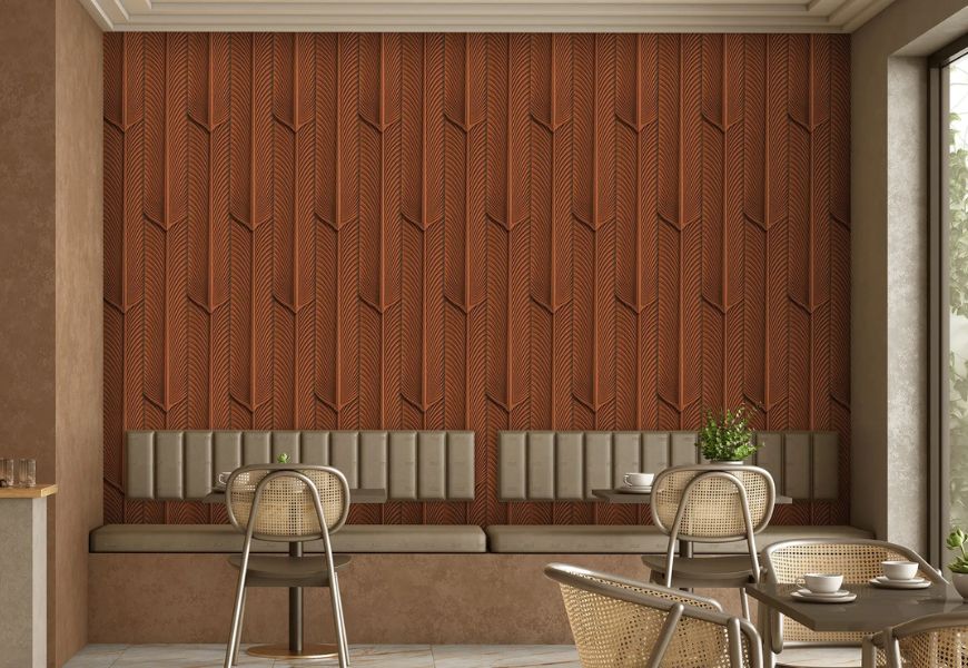 Panneau forme de plumes en polyuréthane d'intérieur et d'extérieur (prix détail)