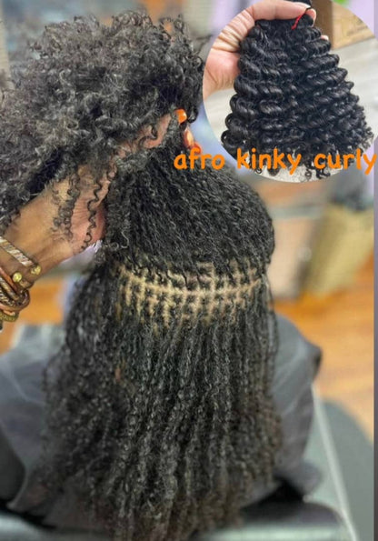 Mèches Afro naturelles kinky vrac tressage twist ou extensions Dreadlocks (prix détail)